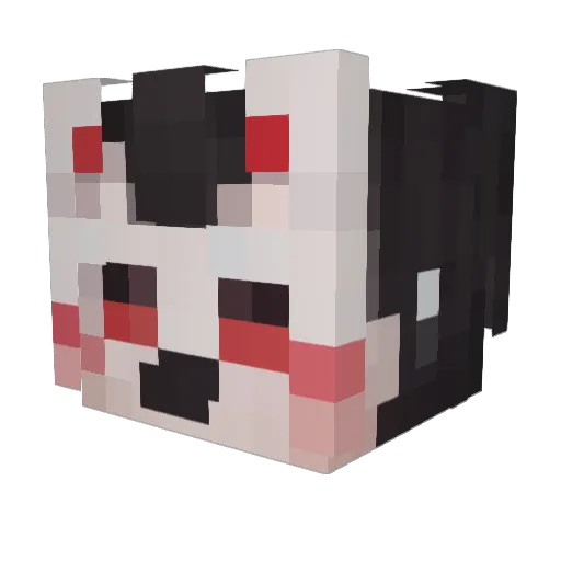 Iskippi Minecraft avatar head, 3D render