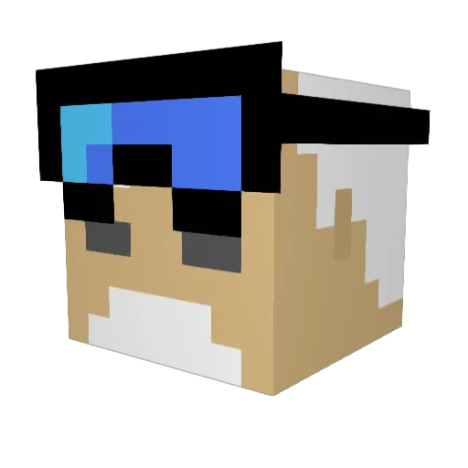 Isl_hing Minecraft avatar head, 3D render