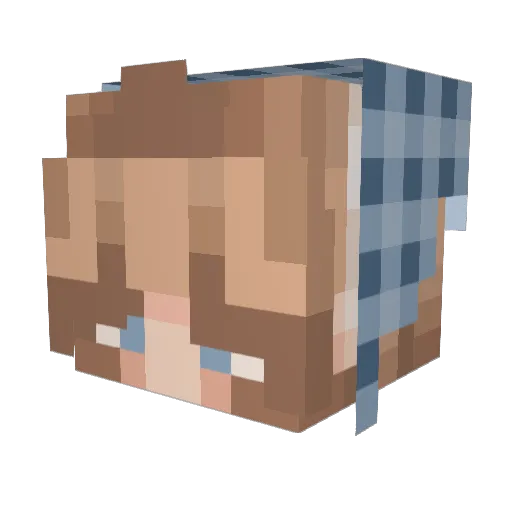 IslaSlime Minecraft avatar head, 3D render