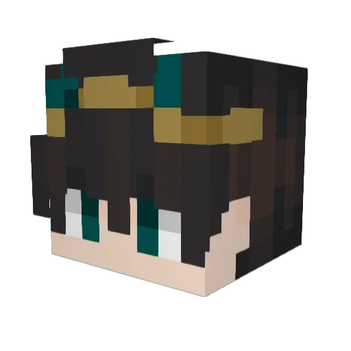 Isla_Nublar Minecraft avatar head, 3D render