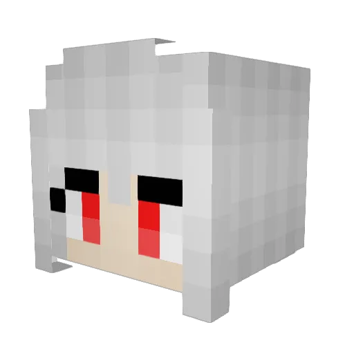 Isla_Senpai Minecraft avatar head, 3D render