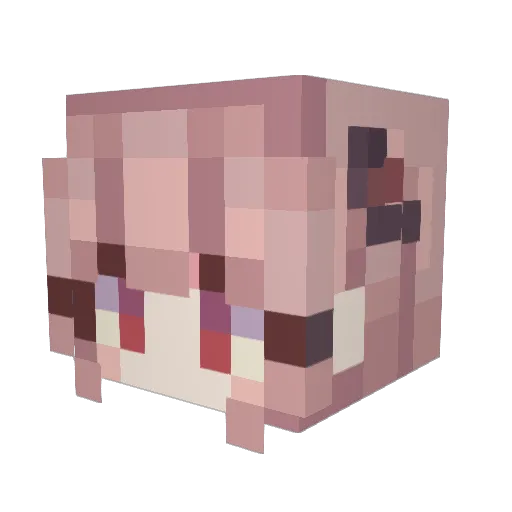 Islabelle11 Minecraft avatar head, 3D render