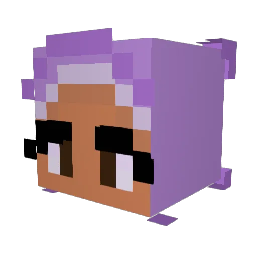 Islamianity Minecraft avatar head, 3D render