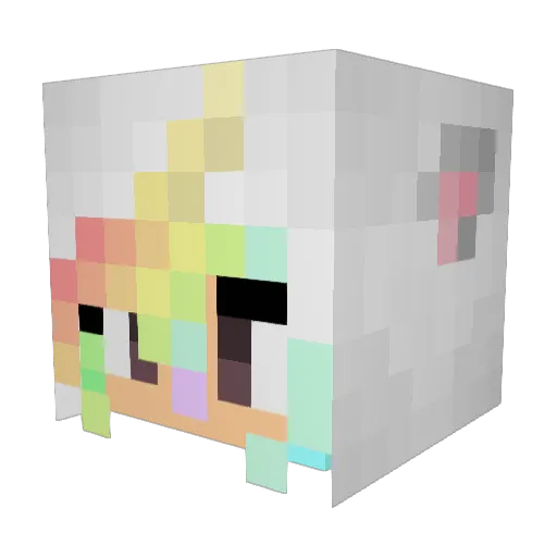 Island8 Minecraft avatar head, 3D render