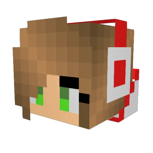 IslandG_LovesMC Minecraft avatar head, 3D render