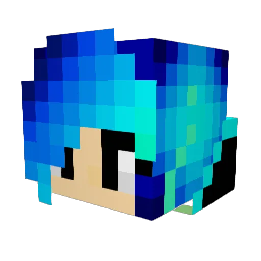 IslandGirl22 Minecraft avatar head, 3D render