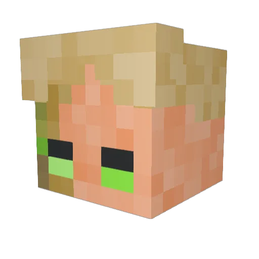 IslandMage44 Minecraft avatar head, 3D render