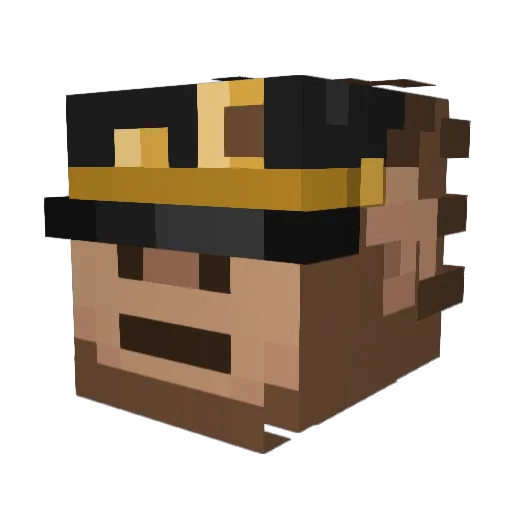 Islou Minecraft avatar head, 3D render