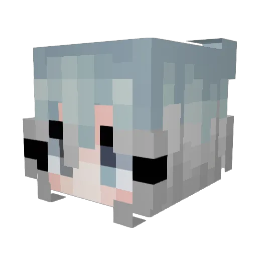 Ismae16 Minecraft avatar head, 3D render
