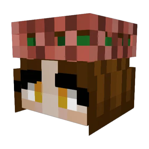 Ismene_ Minecraft avatar head, 3D render