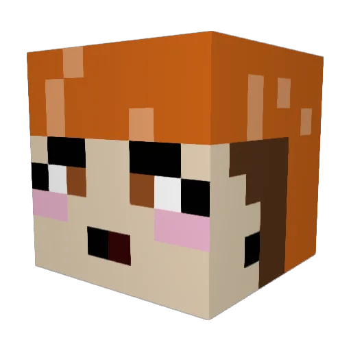 IsmiVero Minecraft avatar head, 3D render