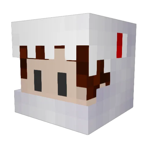 Isneaker Minecraft avatar head, 3D render