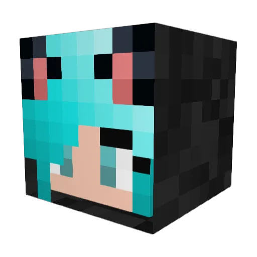 Isoaiti Minecraft avatar head, 3D render