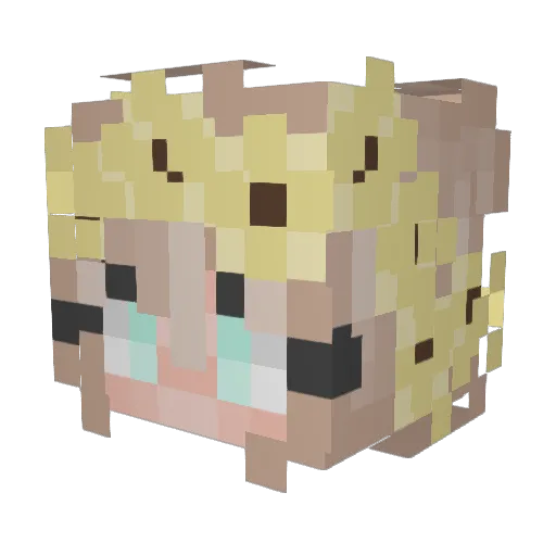 Isobel_10 Minecraft avatar head, 3D render
