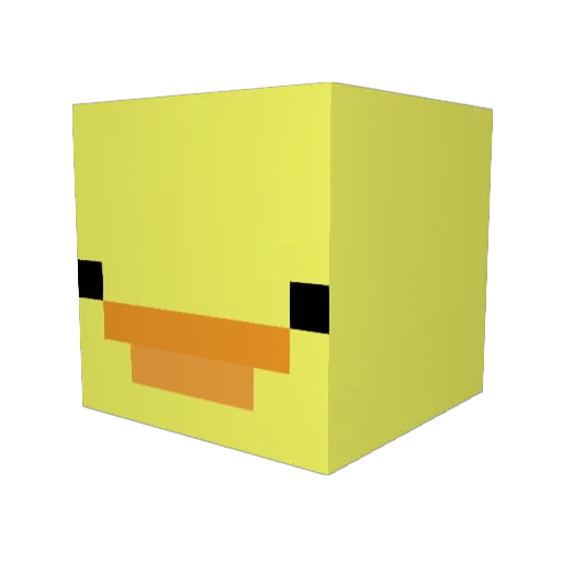 Isochronous Minecraft avatar head, 3D render