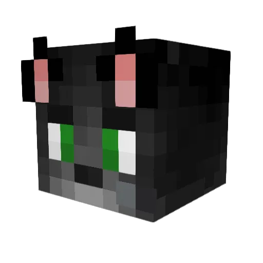 IsolaCat Minecraft avatar head, 3D render
