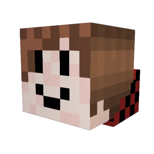 Isolatedlion Minecraft avatar head, 3D render