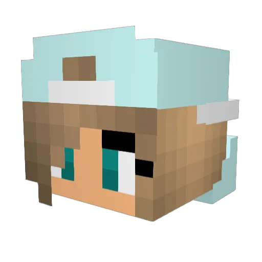 Isolde1990 Minecraft avatar head, 3D render