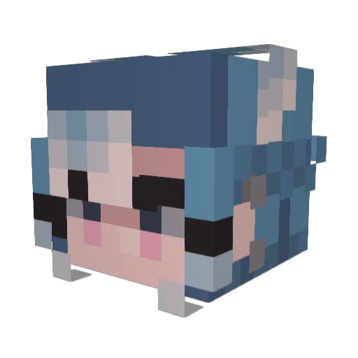 Isolder Minecraft avatar head, 3D render