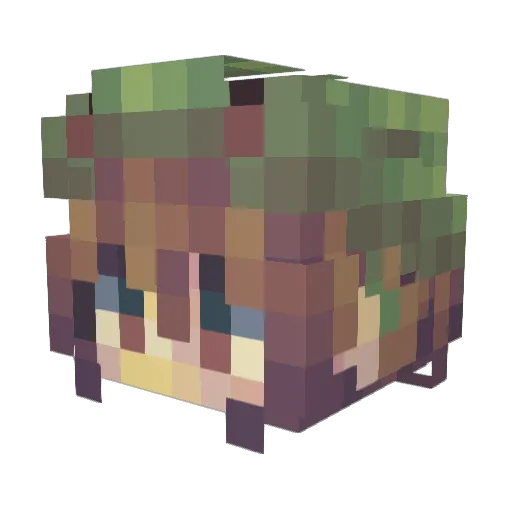 Isomyth Minecraft avatar head, 3D render