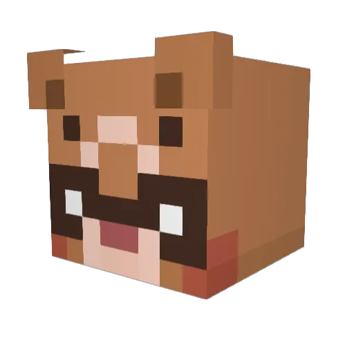 Isonahh Minecraft avatar head, 3D render
