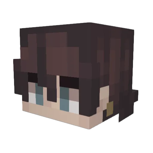 Isqqc Minecraft avatar head, 3D render
