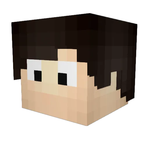 IsraWhis Minecraft avatar head, 3D render