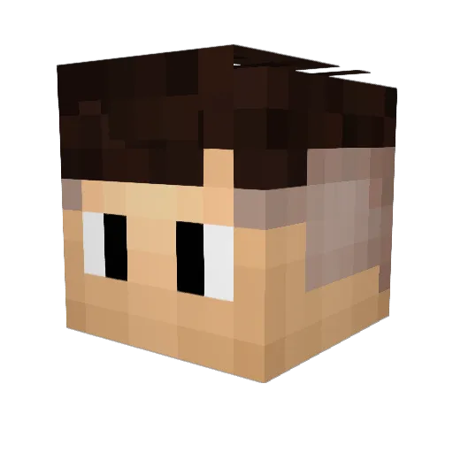 IsraaeL Minecraft avatar head, 3D render