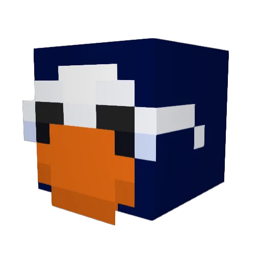 IsraelClient Minecraft avatar head, 3D render