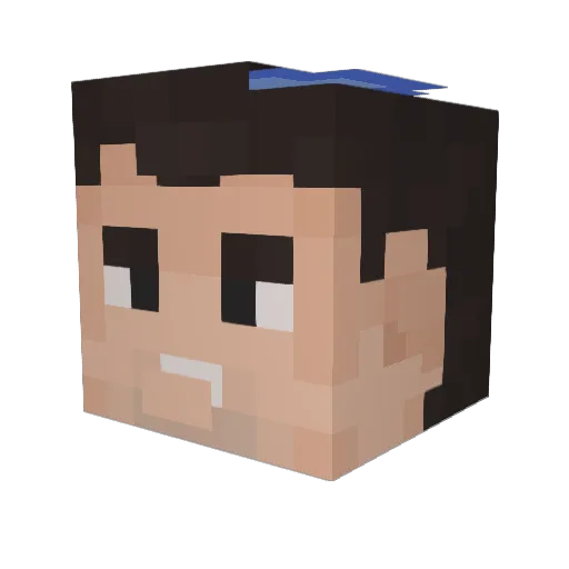IsraeliKirk Minecraft avatar head, 3D render