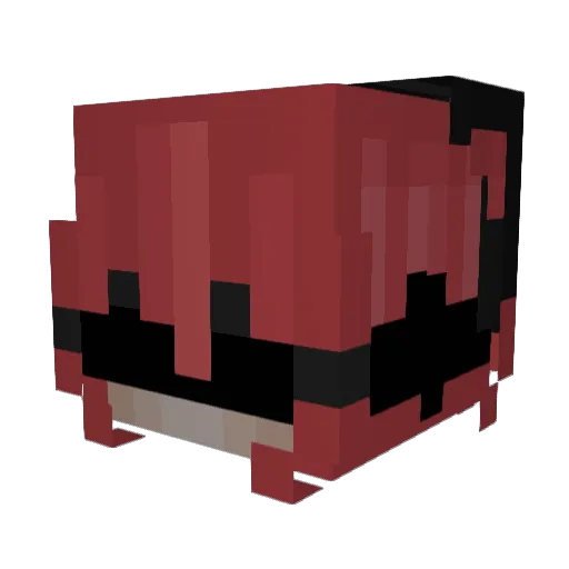 IssRed Minecraft avatar head, 3D render