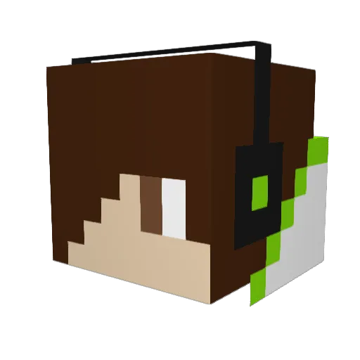 IssaBean Minecraft avatar head, 3D render