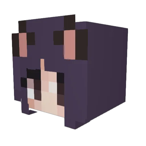 IssaChocolate Minecraft avatar head, 3D render