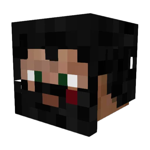 IssaIsaac Minecraft avatar head, 3D render