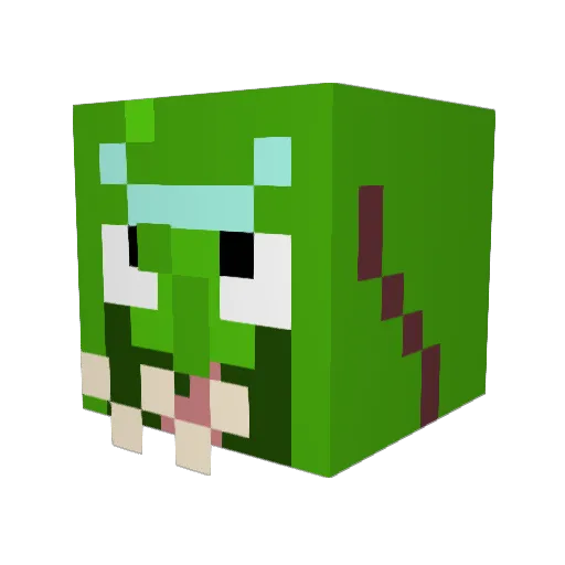 IssaPaw Minecraft avatar head, 3D render