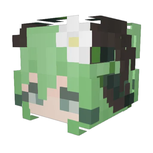 IssaSquid Minecraft avatar head, 3D render