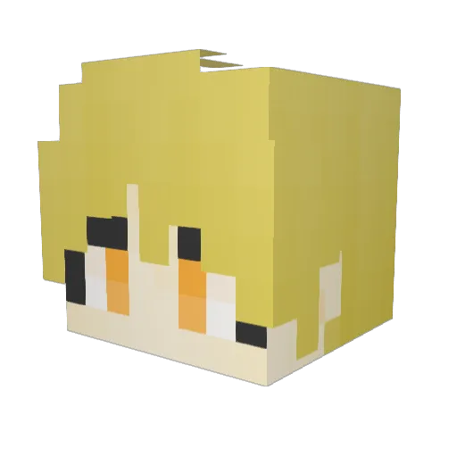 Issactoast Minecraft avatar head, 3D render