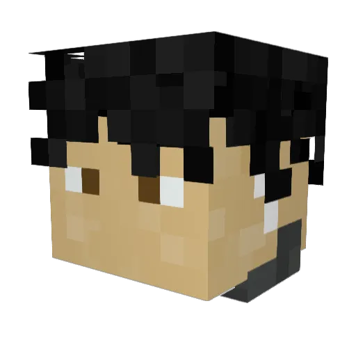 Issatoo Minecraft avatar head, 3D render