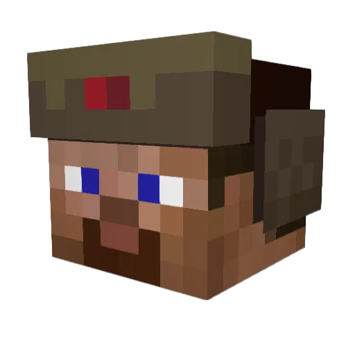 IsseS10 Minecraft avatar head, 3D render