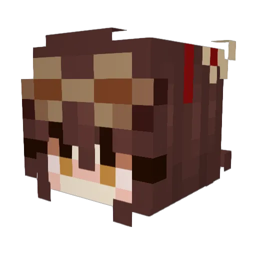 Isshikii Minecraft avatar head, 3D render