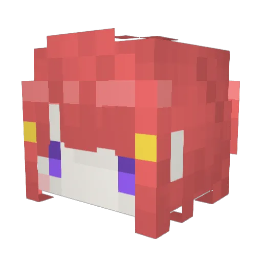 IssikiIrohasu Minecraft avatar head, 3D render