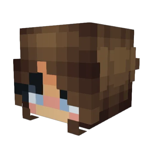 Issina Minecraft avatar head, 3D render
