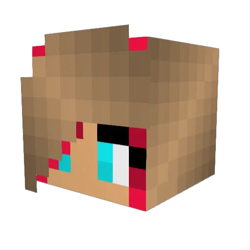Issla Minecraft avatar head, 3D render
