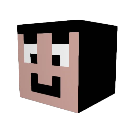 IssyMi Minecraft avatar head, 3D render