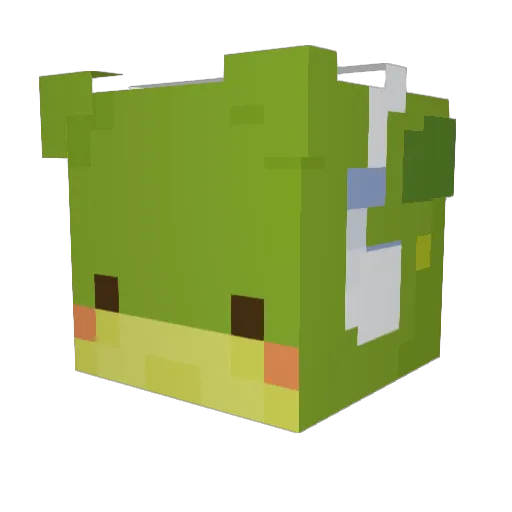 Issyfrog Minecraft avatar head, 3D render