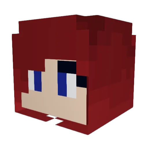 Issylia Minecraft avatar head, 3D render
