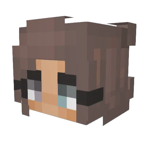 IstMeCaroline Minecraft avatar head, 3D render