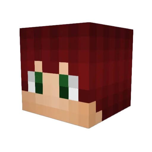 Istamine Minecraft avatar head, 3D render