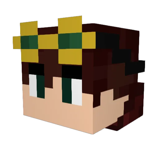 Istarix Minecraft avatar head, 3D render