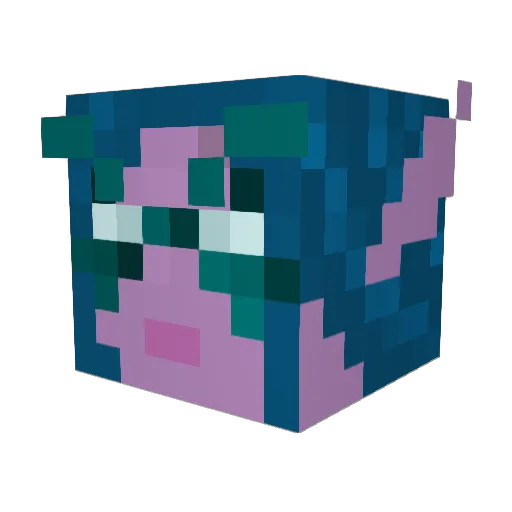 Istella Minecraft avatar head, 3D render